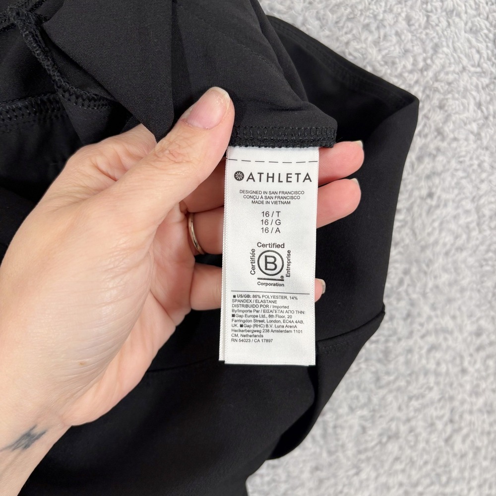 Athleta Endless High Rise Pant Sz 16 Tall Black Stretch Commute Athleisure Work - Picture 8 of 10